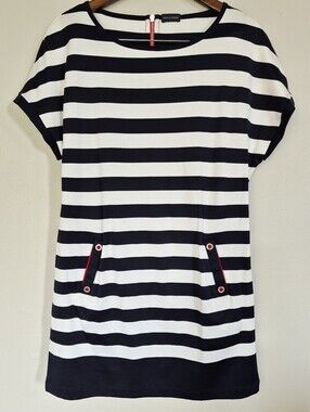 Paul & Shark Italy Cotton Summer Sailor Tee Shirt Dress Tunic Large